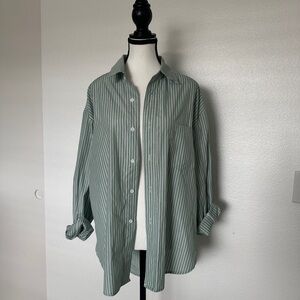 Olivaceous Sage Striped Shirt